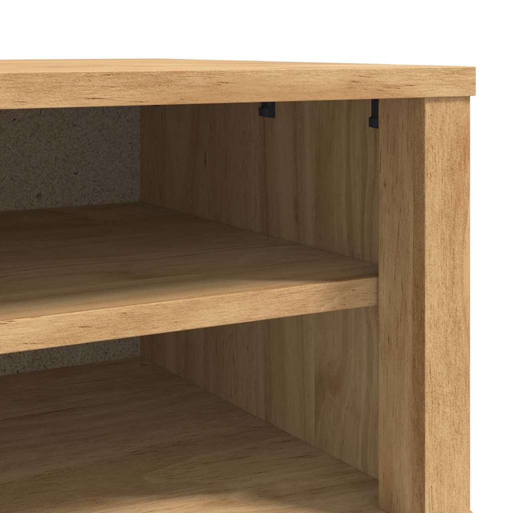 Előszoba pad faggyú barna 115 x 40 x 45 cm tömör fenyőfa