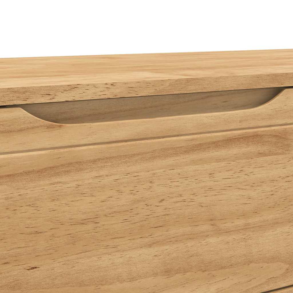 Előszoba pad faggyú barna 115 x 40 x 45 cm tömör fenyőfa