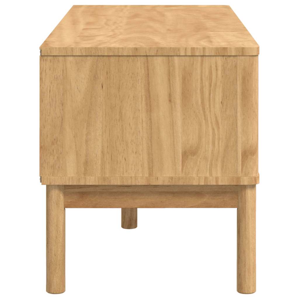 Előszoba pad faggyú barna 115 x 40 x 45 cm tömör fenyőfa