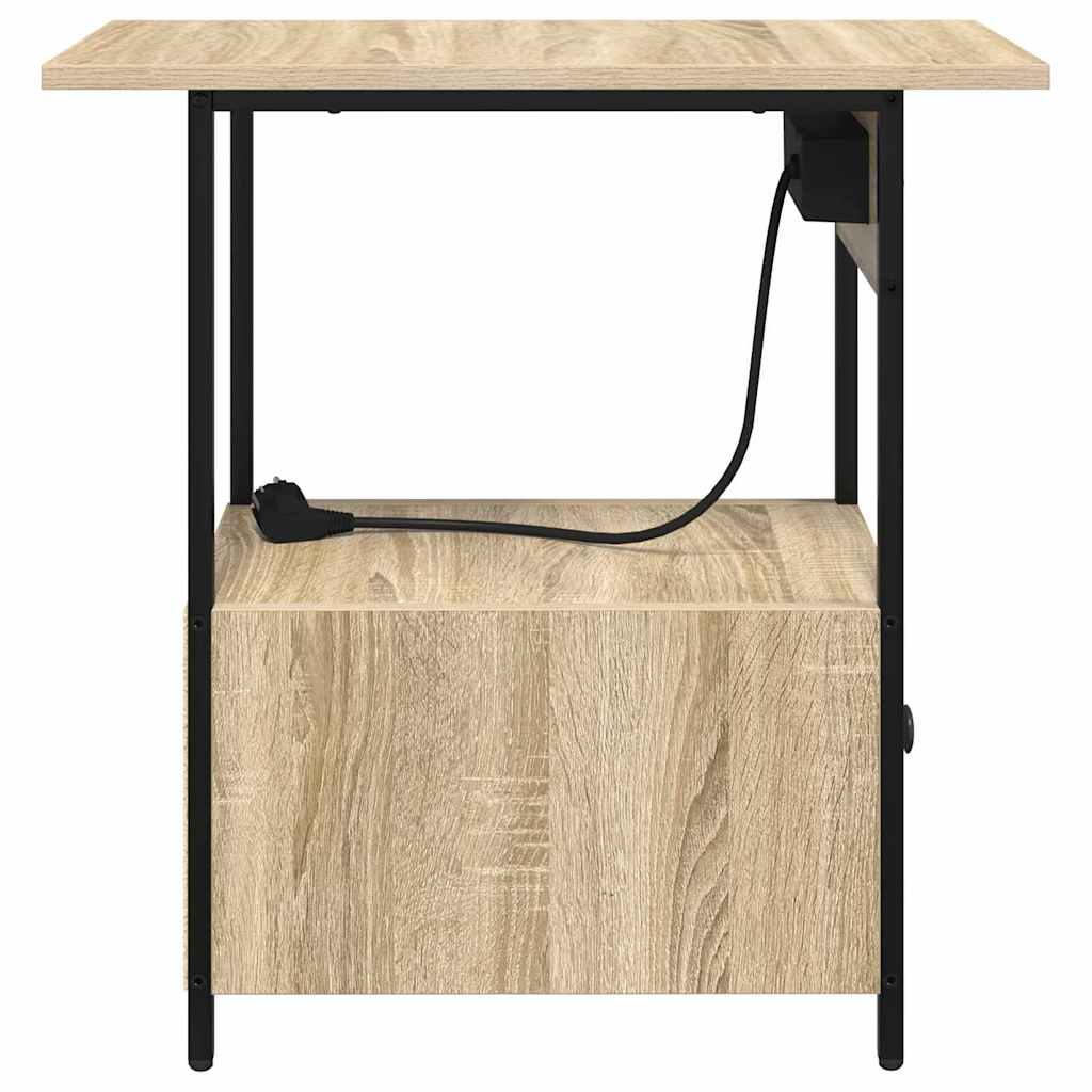 Éjjeliszekrény fiókkal sonoma tölgy 60 x 30 x 61 cm faanyag
