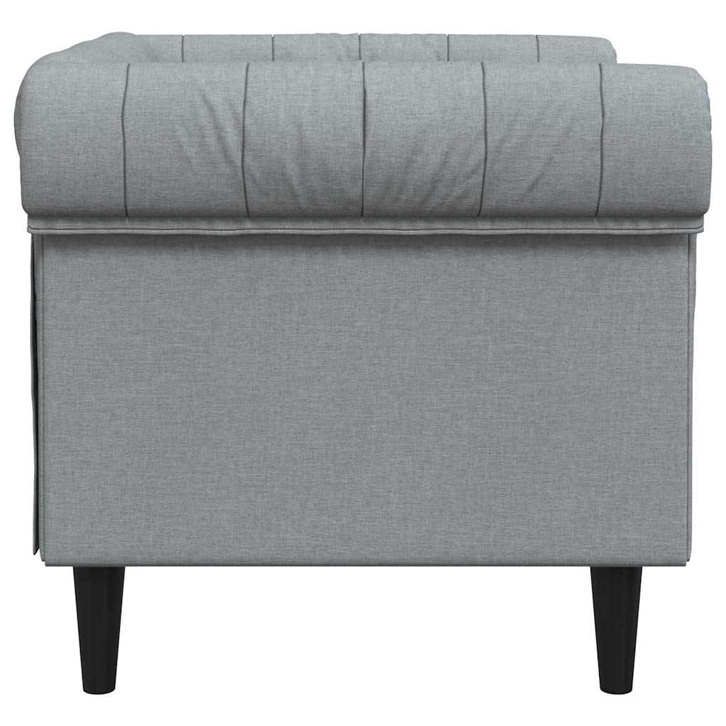 Chesterfield kanapé szék világosszürke 78.5 x 74.5 x 74.5 cm