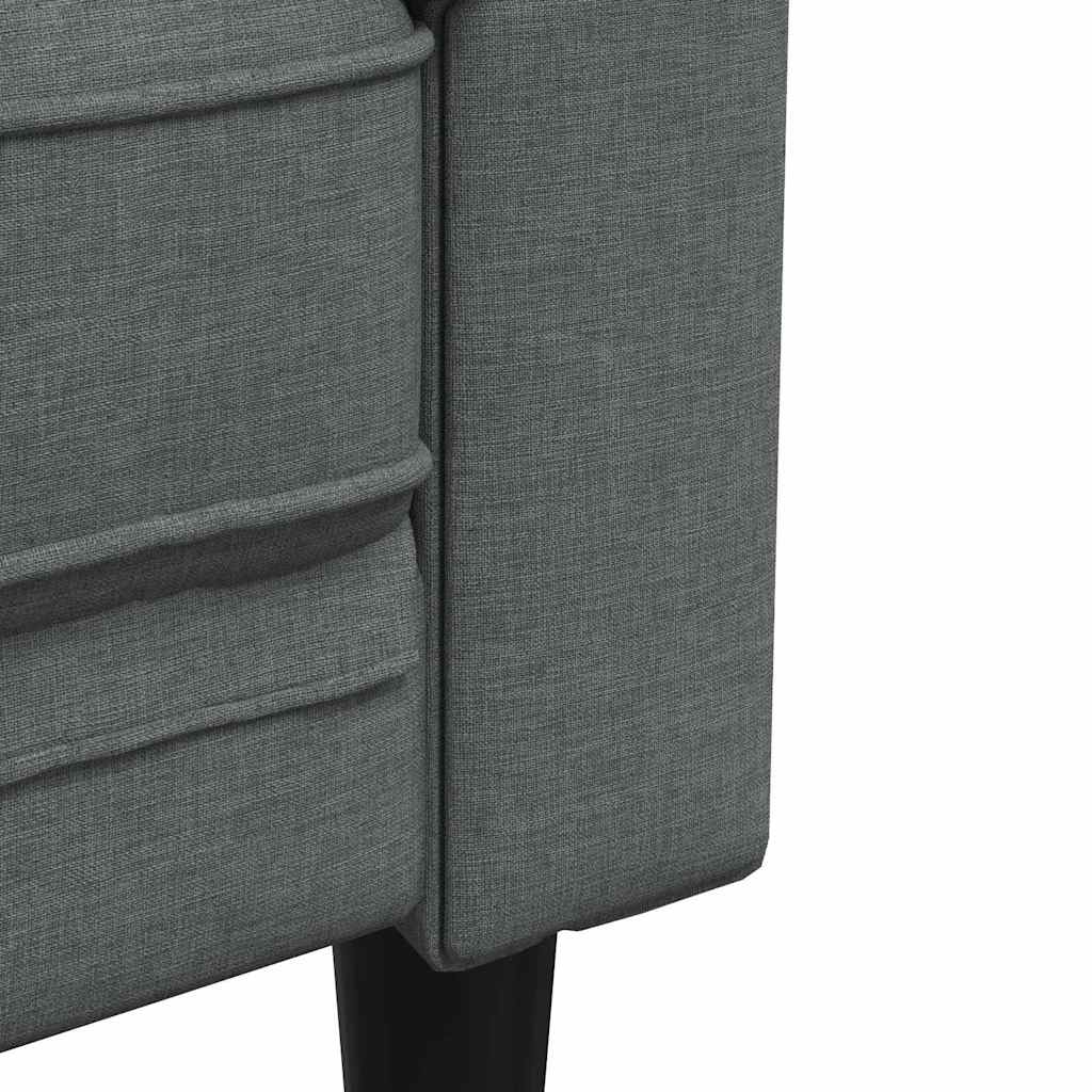 Chesterfield kanapé szék sötétszürke 78.5 x 74.5 x 74.5 cm