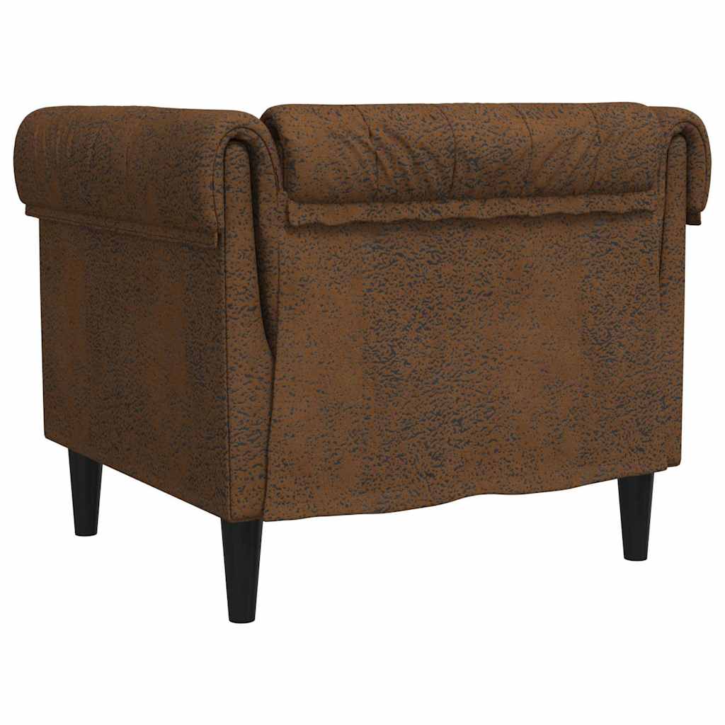 Chesterfield kanapé szék argyle barna 78.5 x 74.5 x 74.5 cm Chesterfield kanapé szék argyle barna 78.5 x 74.5 x 74.5 cm