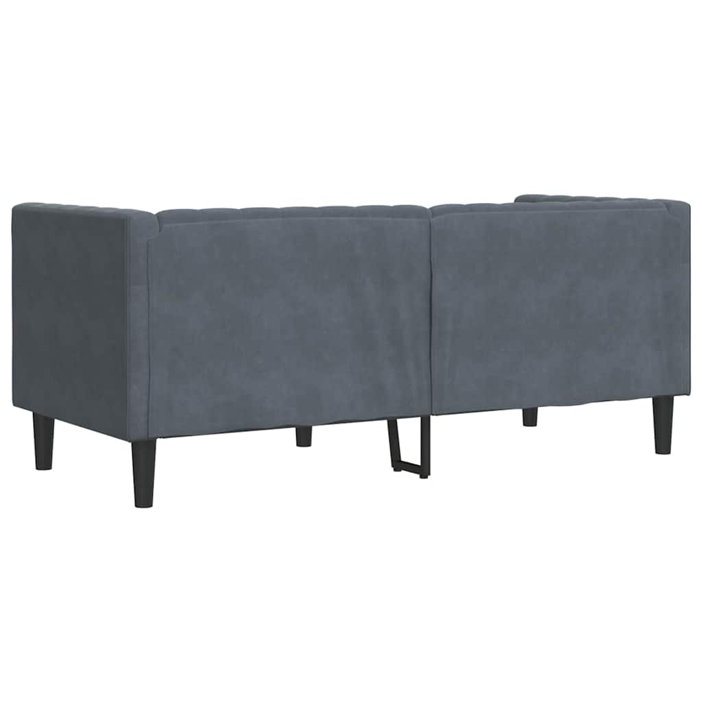 Chesterfield kanapé sötétszürke 174 x 74.5 x 70.5 cm bársony