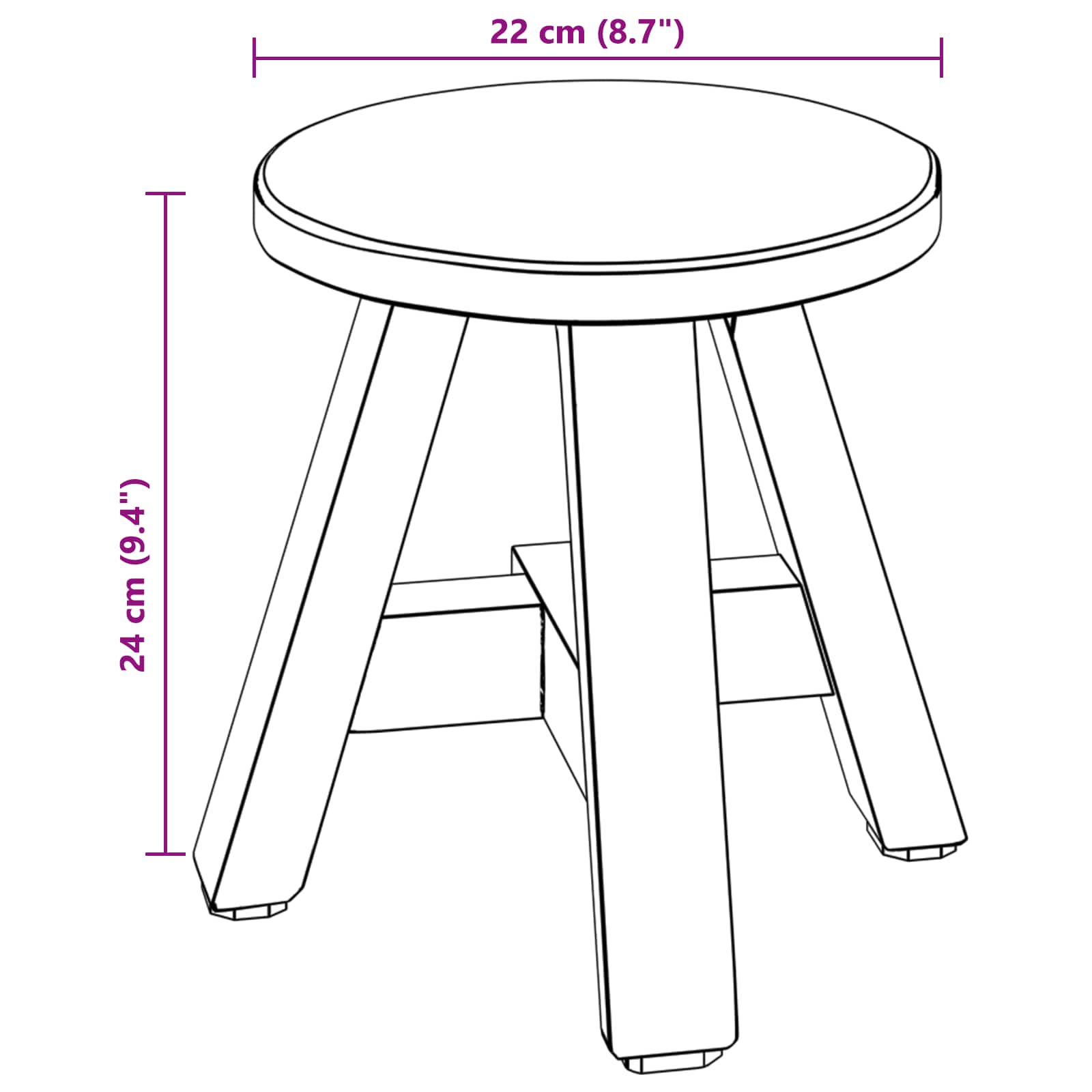 Zsámoly természetes 22 x 22 x 24 cm mahagóni fa