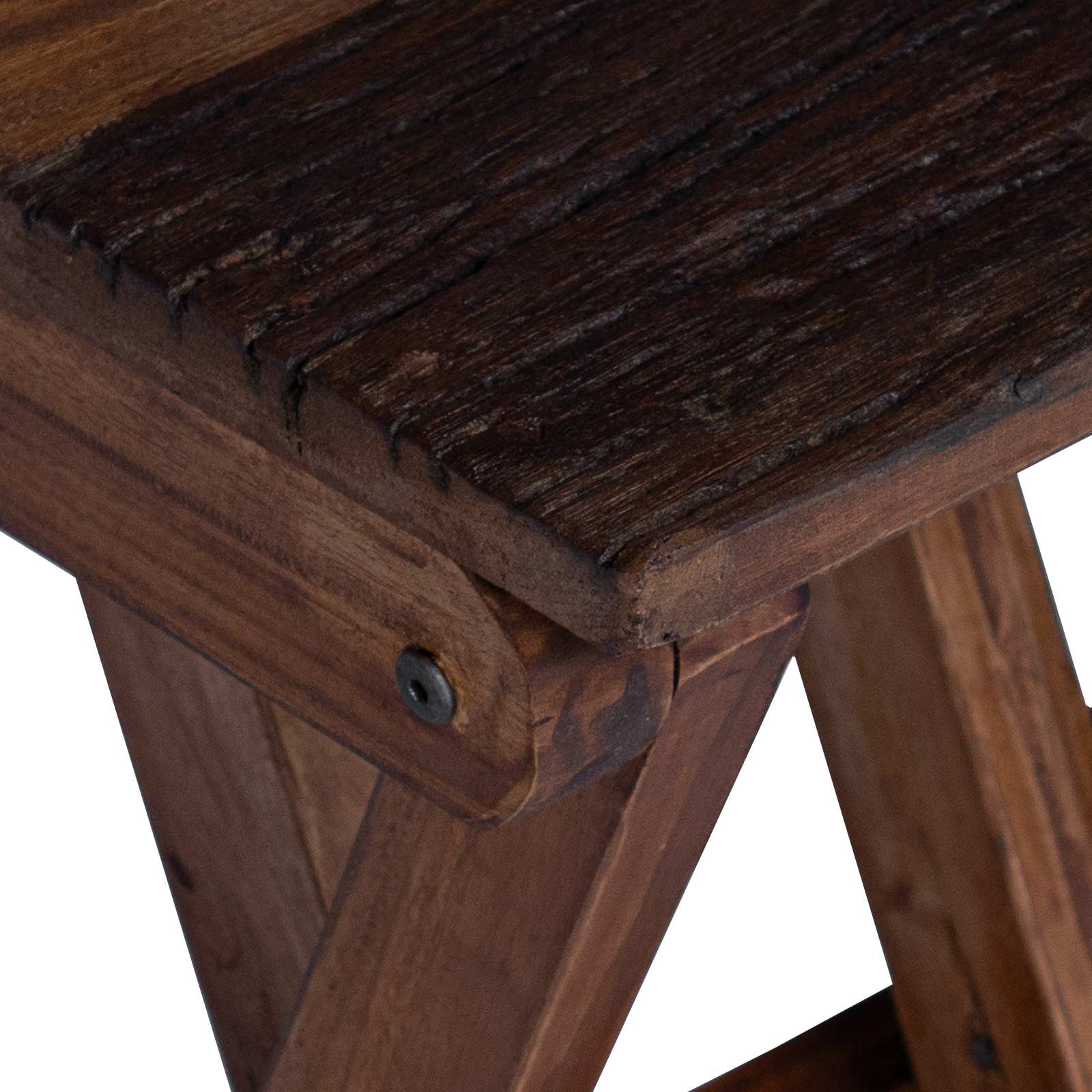 Zsámoly természetes 30 x 30 x 48 cm tömör újrahasznosított fa