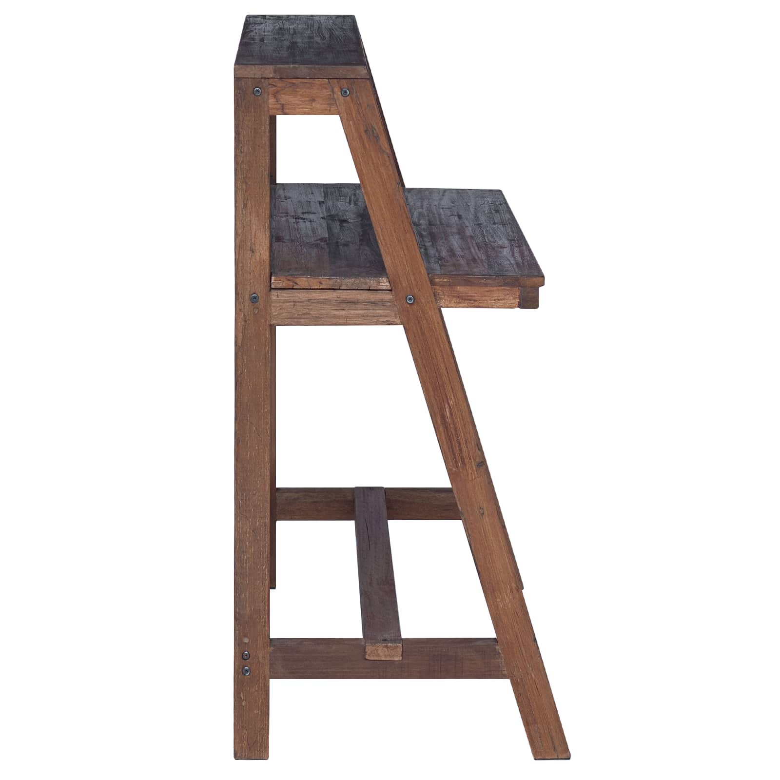 Asztal barna 90 x 50 x 103 cm szilárd újrahasznosított fa