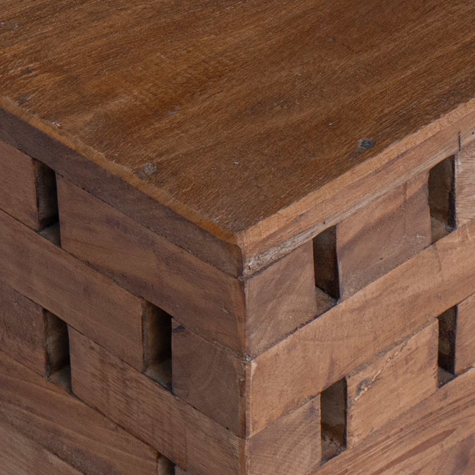 Zsámoly természetes 29 x 29 x 48 cm tömör újrahasznosított fa