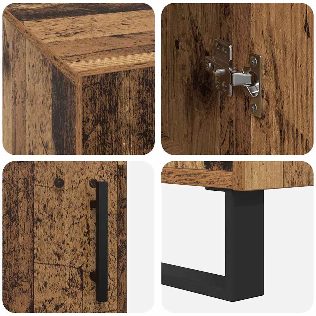 Asztal polcokkal tárolóval régi fa 140 x 50 x 75 cm faanyag