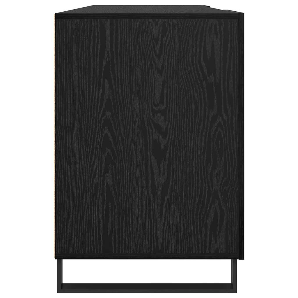 Asztal polcokkal tárolóval musta tammi 140 x 50 x 75 cm faanyag Asztal polcokkal tárolóval musta tammi 140 x 50 x 75 cm faanyag