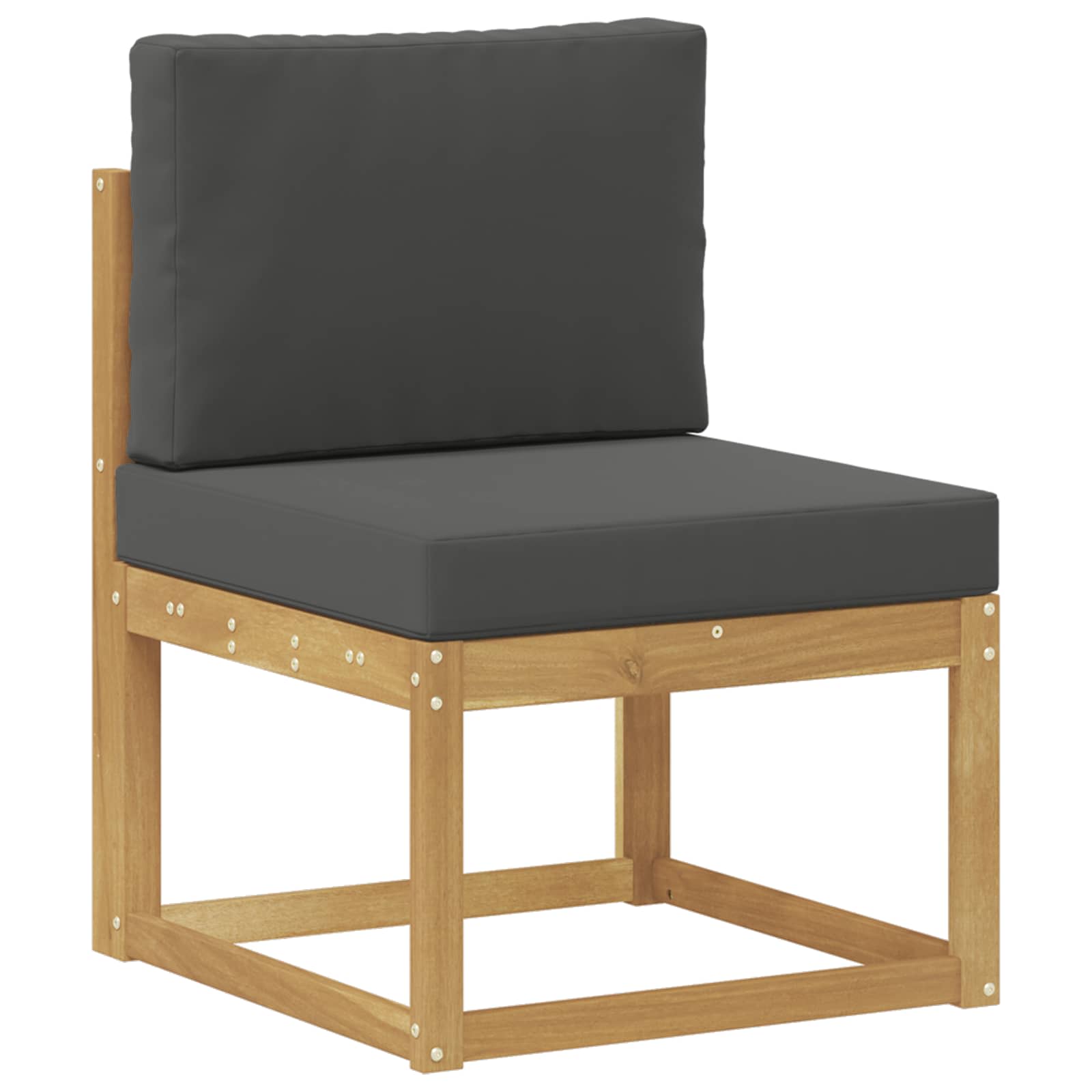 Kültéri kanapé szett 6 pcs fehér és antracitszürke poliészter