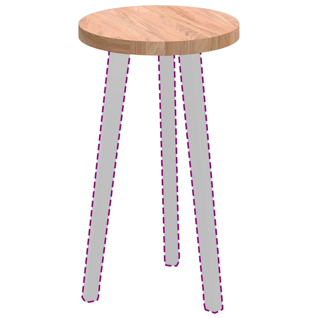 Asztallap egyéb világosbarna ø 30 x 2.5 cm masszív tölgyfa