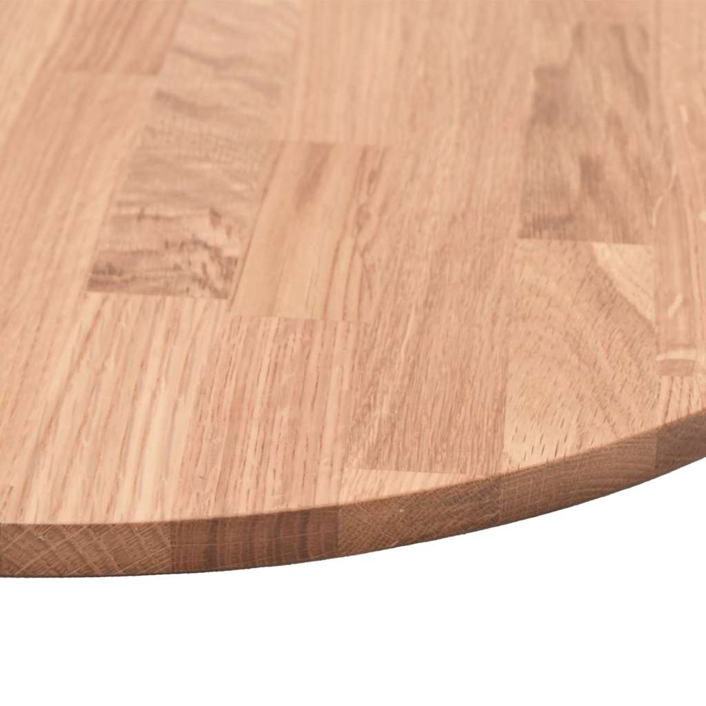 Asztallap egyéb világosbarna ø 60 x 2.5 cm masszív tölgyfa