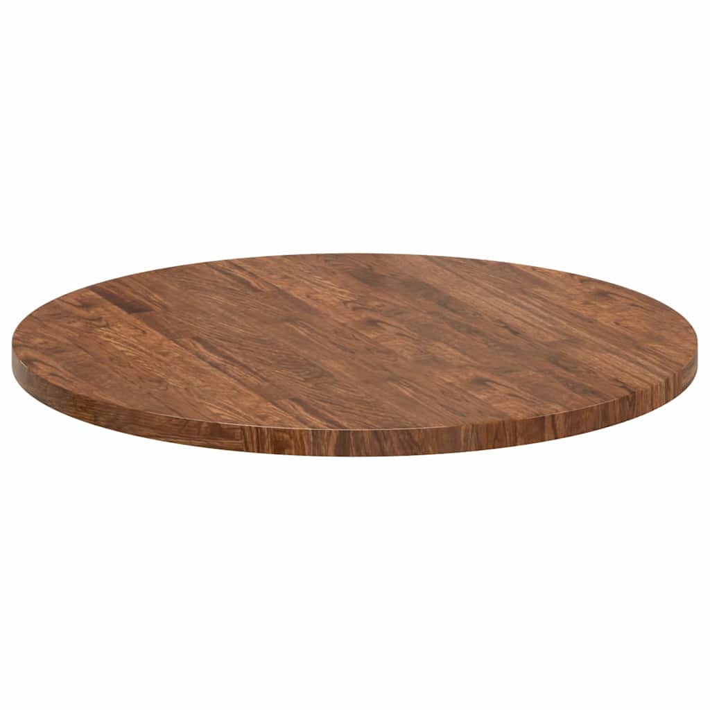 Asztallap egyéb sötétbarna ø 70 x 2.5 cm masszív tölgyfa