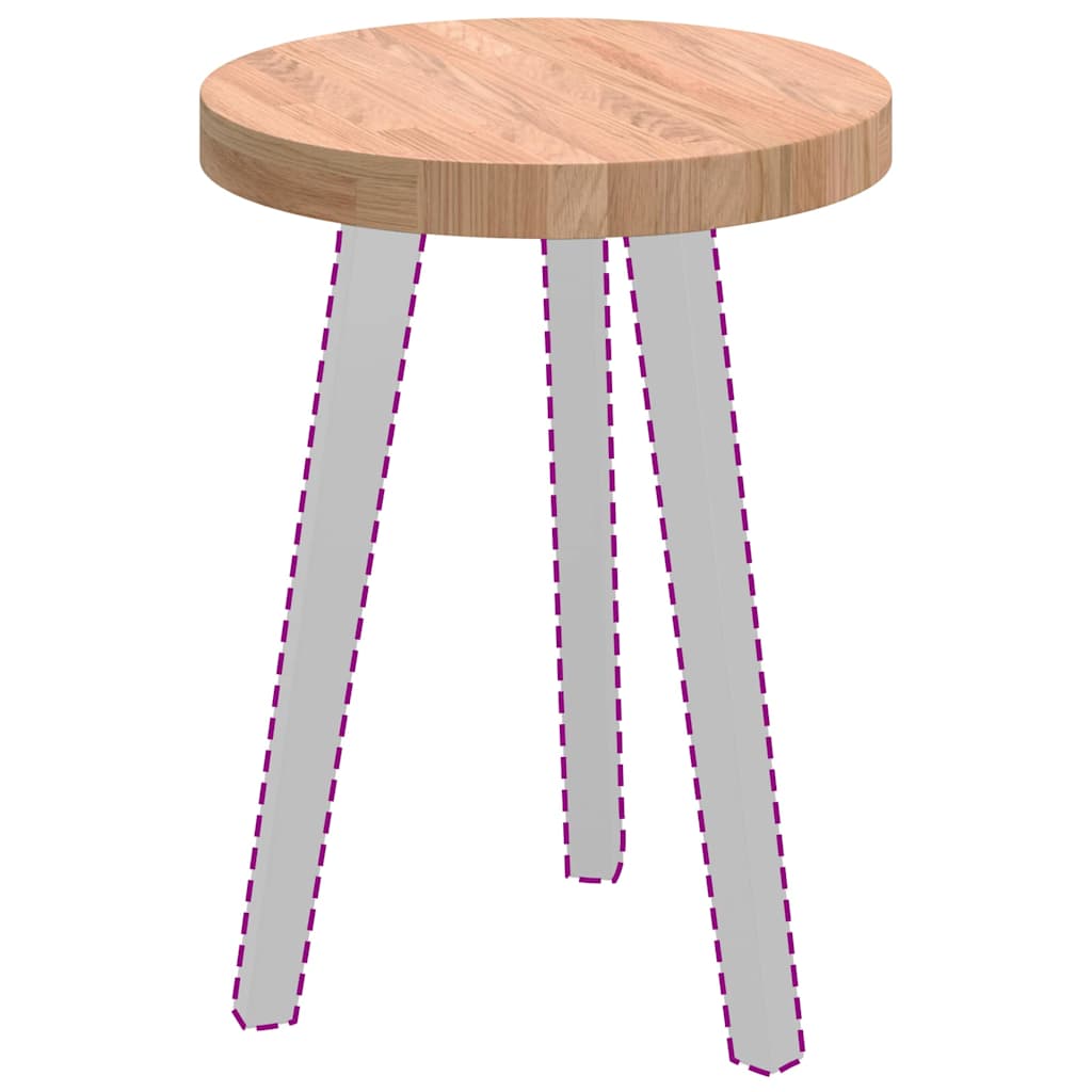 Asztallap egyéb világosbarna ø 40 x 4 cm masszív tölgyfa