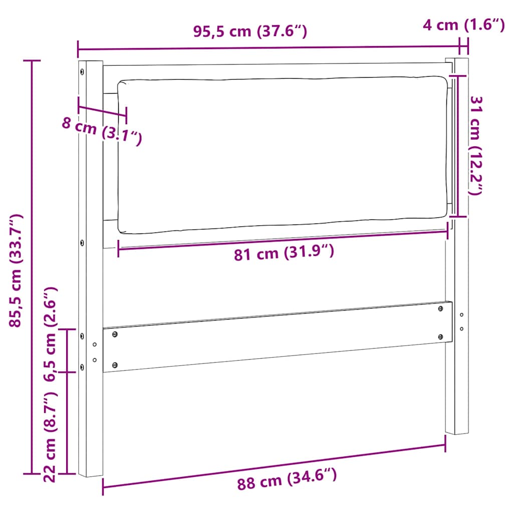 Fejtámla egyéb barna 90 cm tömör fenyőfa