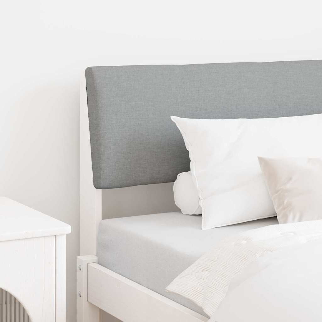 Kárpitozott fejtámla világosszürke 100 cm tömör fenyőfa