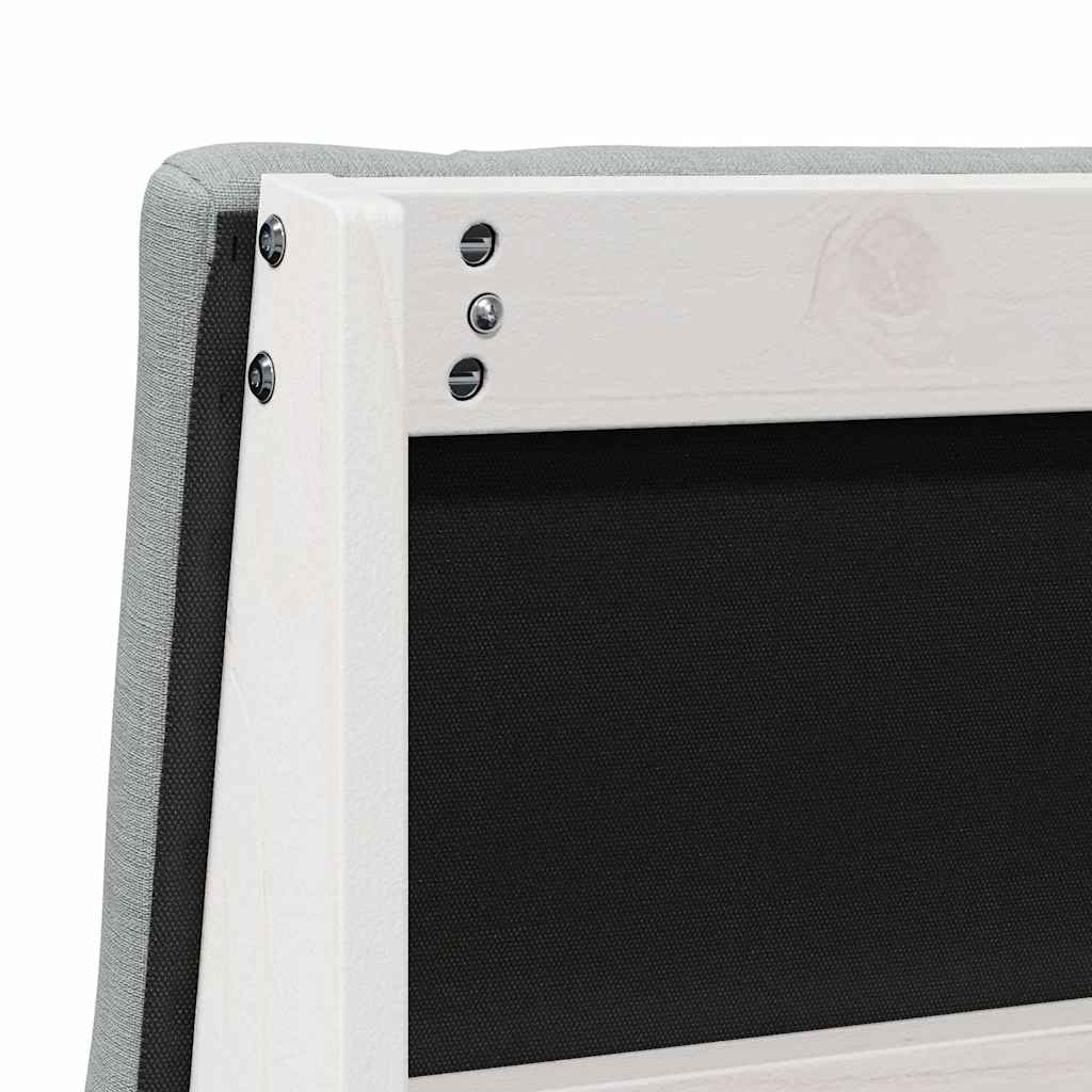 Kárpitozott fejtámla világosszürke 80 cm tömör fenyőfa Kárpitozott fejtámla világosszürke 80 cm tömör fenyőfa