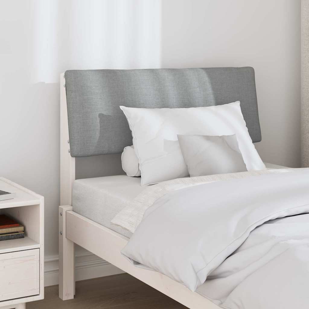 Kárpitozott fejtámla világosszürke 80 cm tömör fenyőfa Kárpitozott fejtámla világosszürke 80 cm tömör fenyőfa