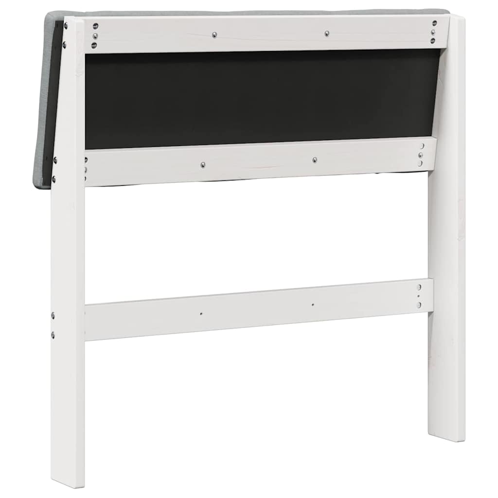 Kárpitozott fejtámla világosszürke 80 cm tömör fenyőfa Kárpitozott fejtámla világosszürke 80 cm tömör fenyőfa