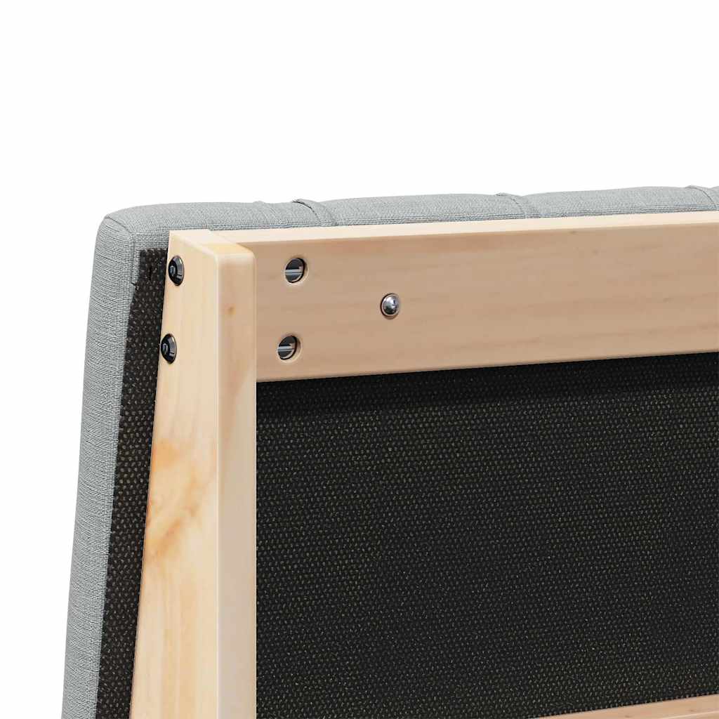 Kárpitozott fejtámla világosszürke 90 cm tömör fenyőfa Kárpitozott fejtámla világosszürke 90 cm tömör fenyőfa