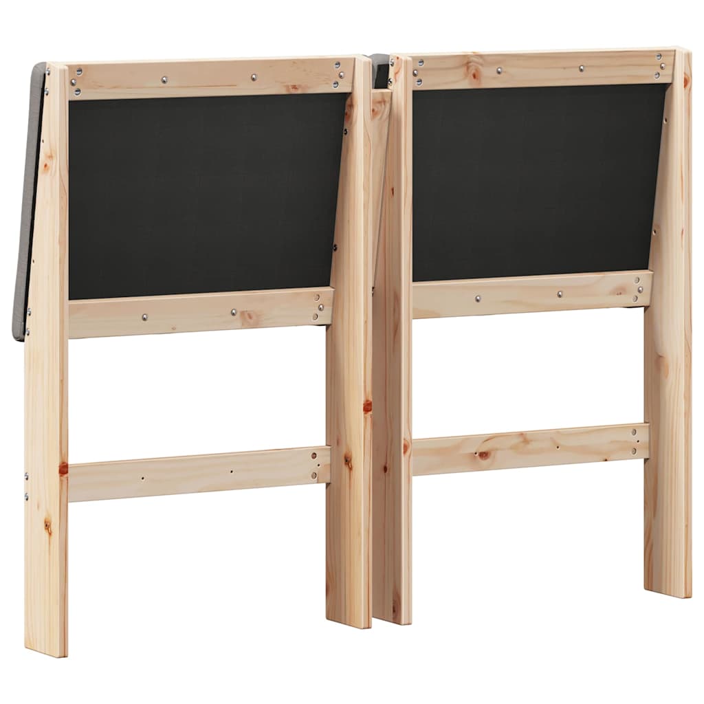 Kárpitozott fejtámla tópszínű 135 cm tömör fenyőfa Kárpitozott fejtámla tópszínű 135 cm tömör fenyőfa