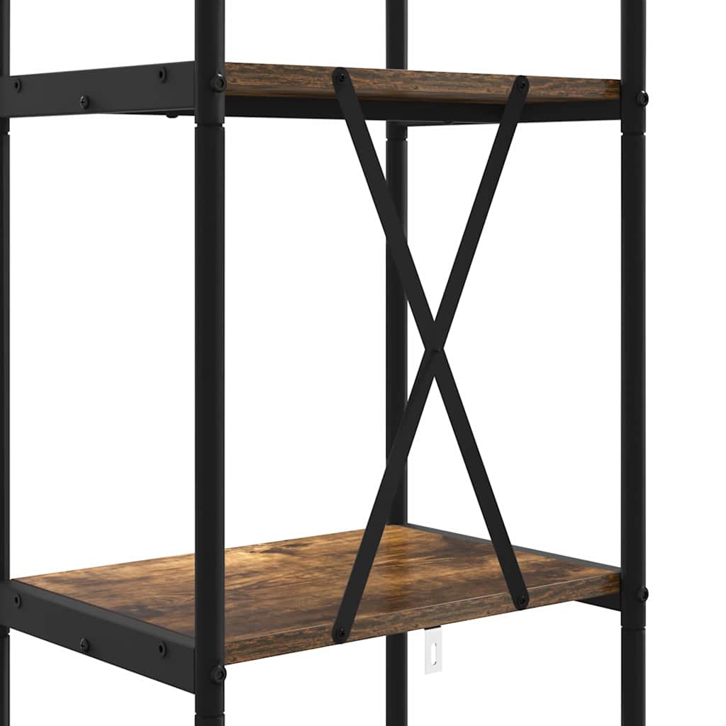 Könyvespolc füstölt tölgy 40 x 30 x 183 cm faanyag