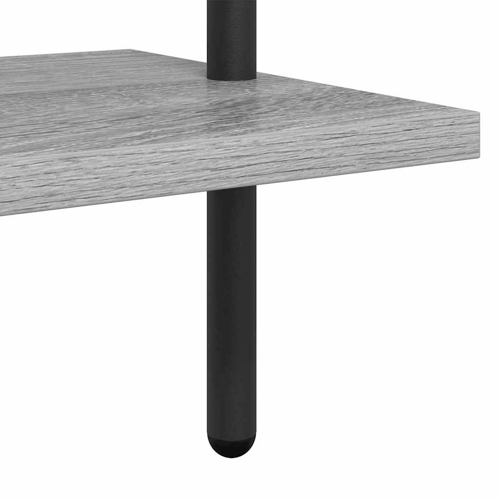 Könyvespolc szürke sonoma 60 x 24 x 203 cm faanyag Könyvespolc szürke sonoma 60 x 24 x 203 cm faanyag
