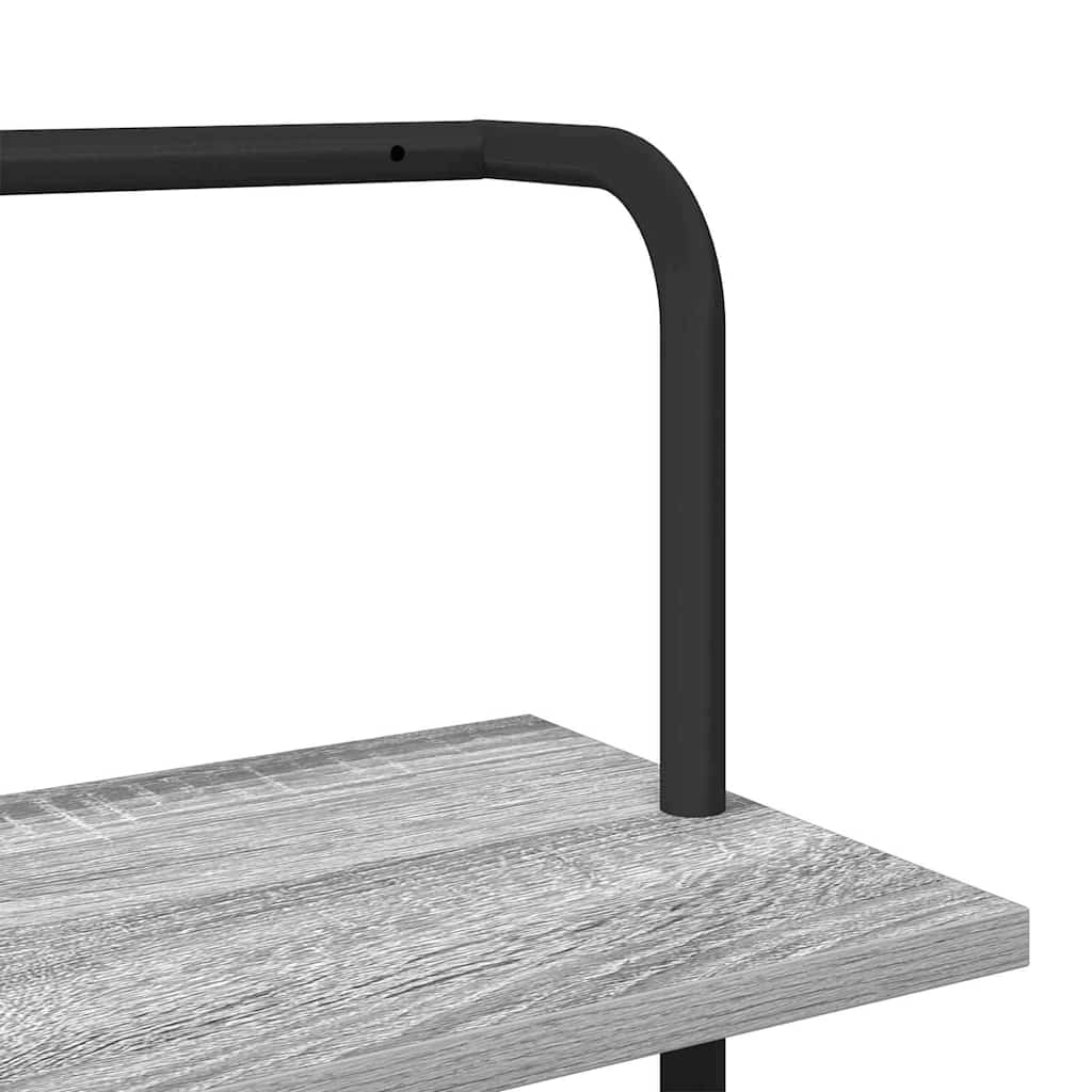 Könyvespolc szürke sonoma 60 x 24 x 203 cm faanyag Könyvespolc szürke sonoma 60 x 24 x 203 cm faanyag