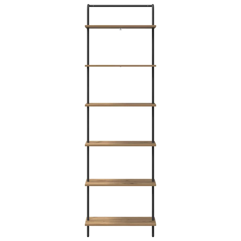 Könyvespolc kézműves tölgy 60 x 24 x 203 cm faanyag Könyvespolc kézműves tölgy 60 x 24 x 203 cm faanyag