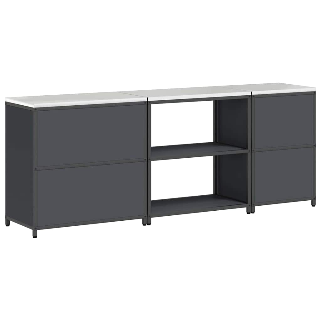 Konyhai tároló szett 3 pcs antracitszürke 210 x 50 x 92 cm