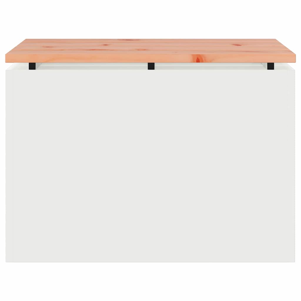 Kerti pad fehér 60 x 40 x 43 cm acél