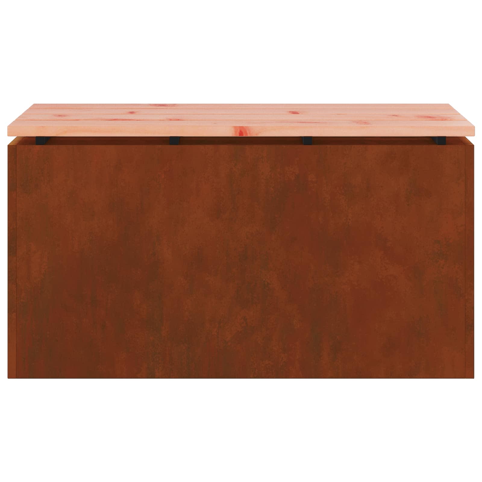 Kerti pad rozsdás 80 x 40 x 43 cm időjárásálló acél