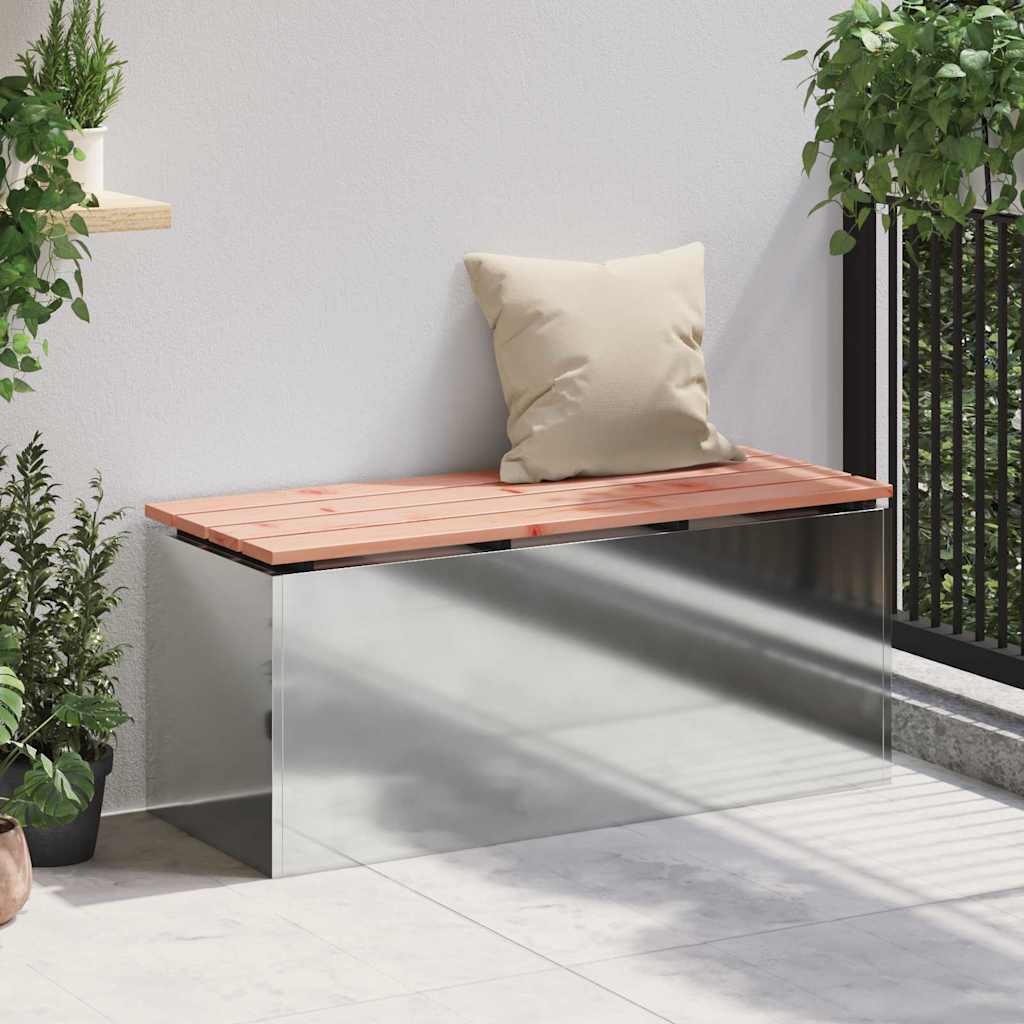 Kerti pad ezüst 100 x 40 x 43 cm horganyzott acél Kerti pad ezüst 100 x 40 x 43 cm horganyzott acél