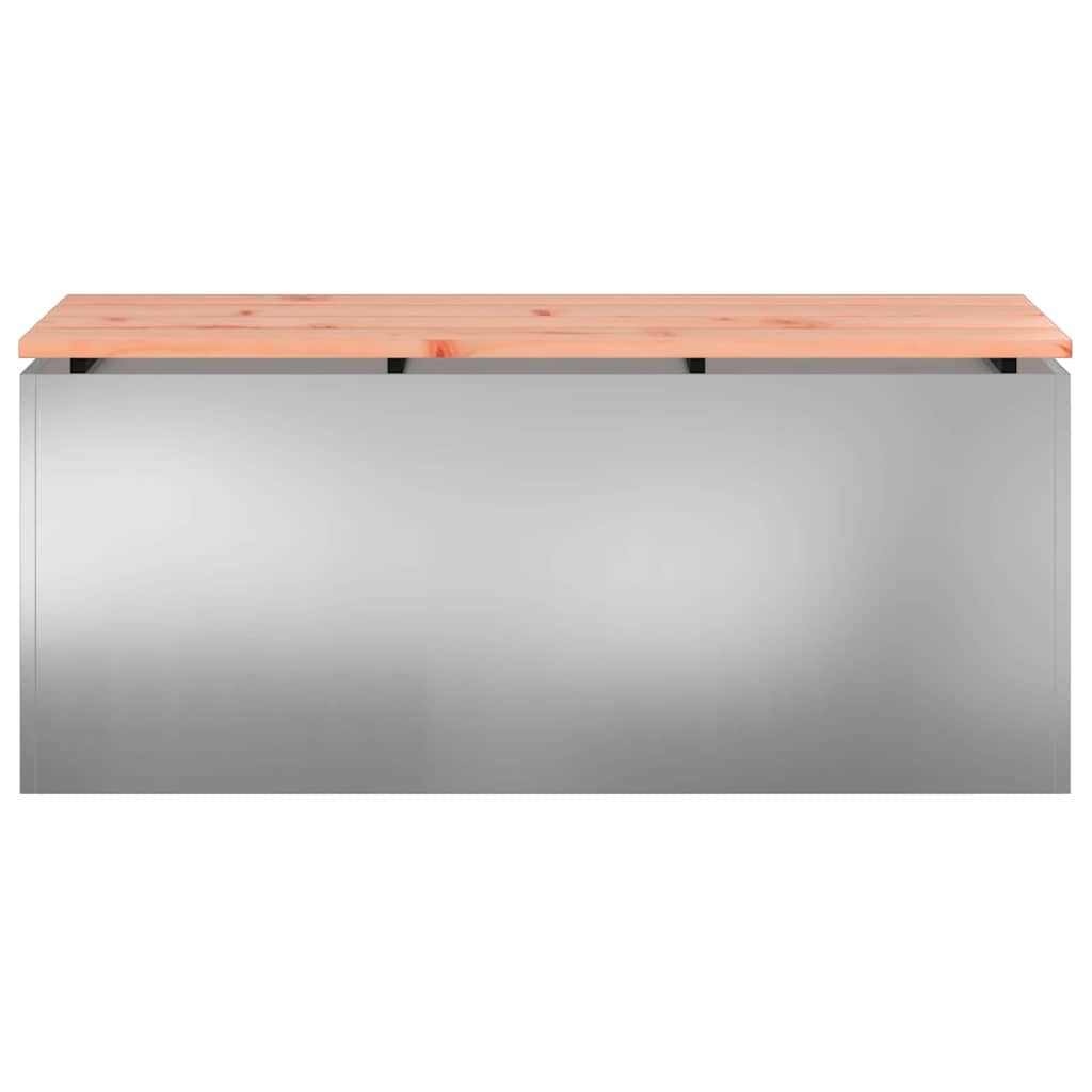 Kerti pad ezüst 100 x 40 x 43 cm horganyzott acél Kerti pad ezüst 100 x 40 x 43 cm horganyzott acél