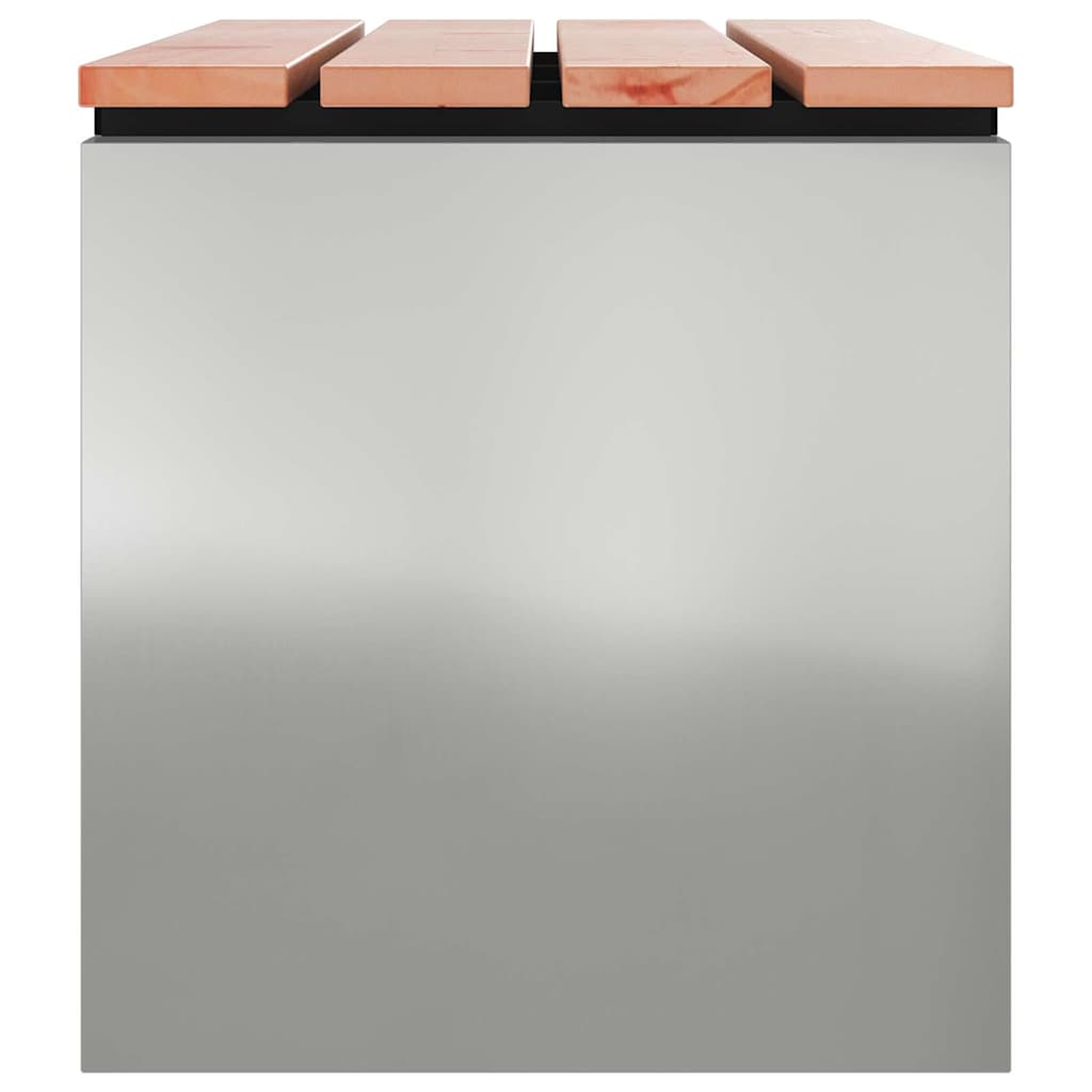 Kerti pad ezüst 100 x 40 x 43 cm horganyzott acél Kerti pad ezüst 100 x 40 x 43 cm horganyzott acél