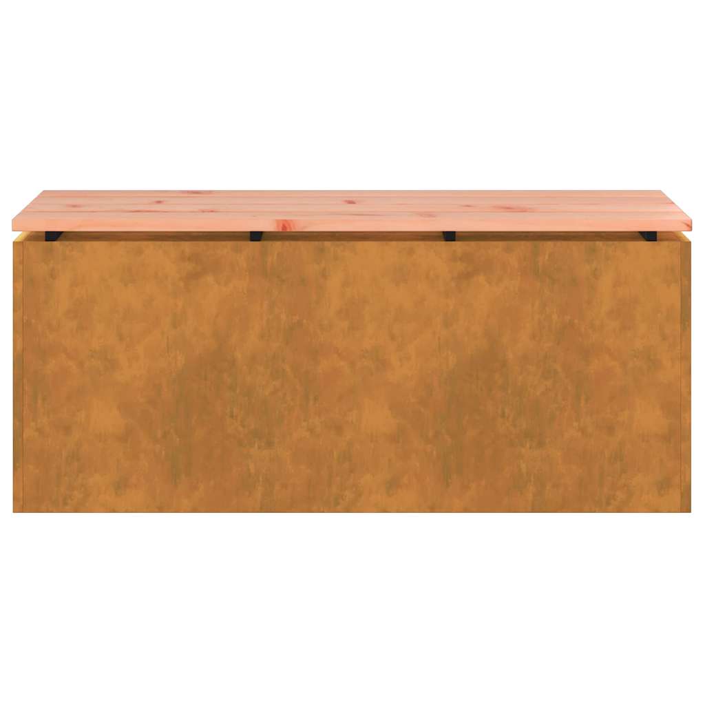Kerti pad rozsdás 100 x 40 x 43 cm időjárásálló acél Kerti pad rozsdás 100 x 40 x 43 cm időjárásálló acél