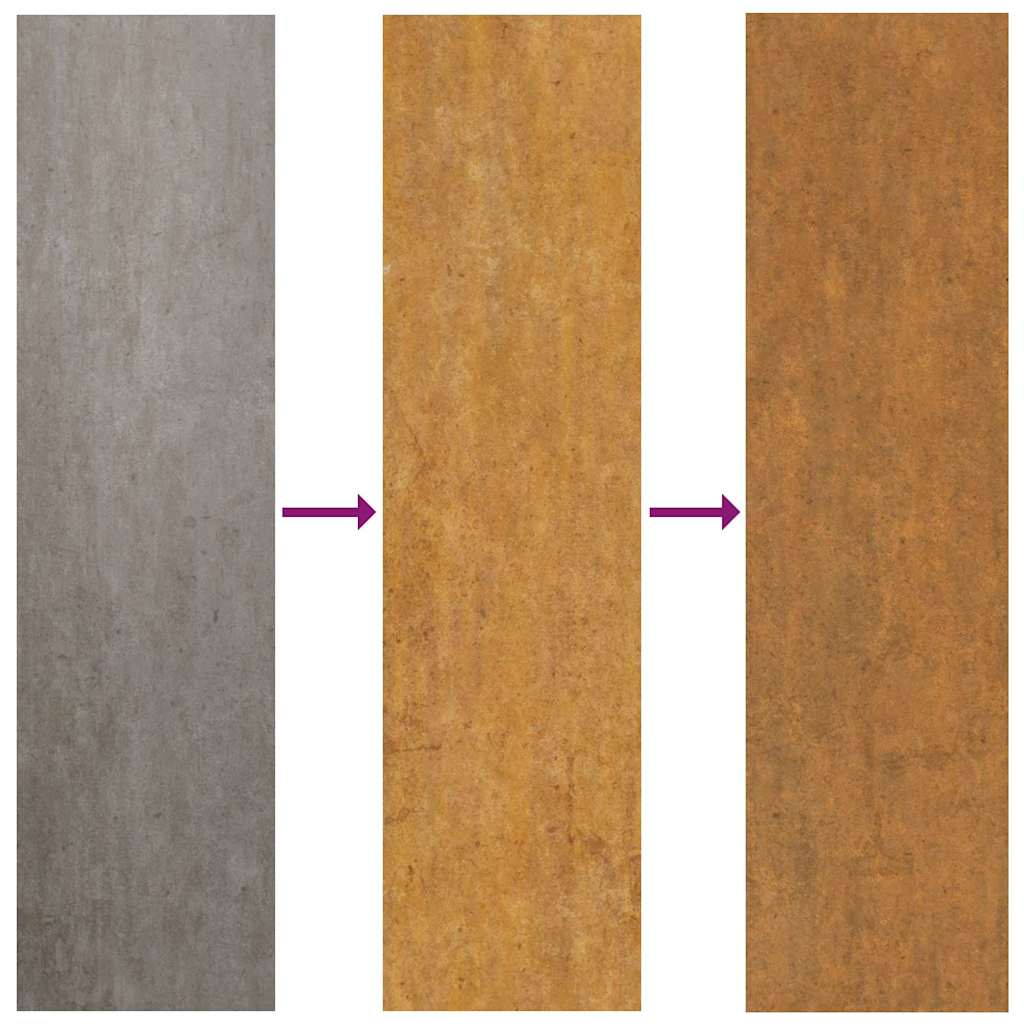 Kerti pad rozsdás 100 x 40 x 43 cm időjárásálló acél Kerti pad rozsdás 100 x 40 x 43 cm időjárásálló acél