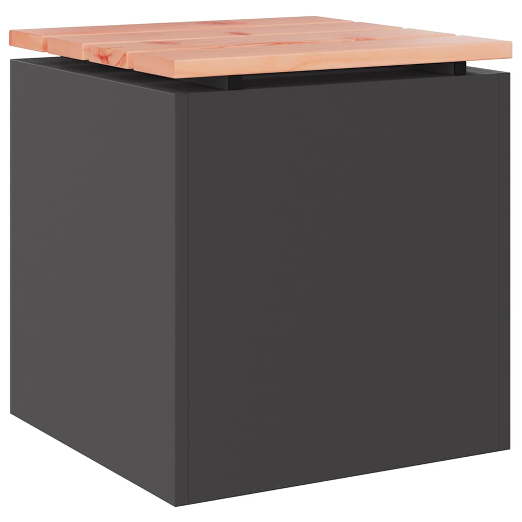 Kerti pad fekete 40 x 40 x 43 cm acél Kerti pad fekete 40 x 40 x 43 cm acél
