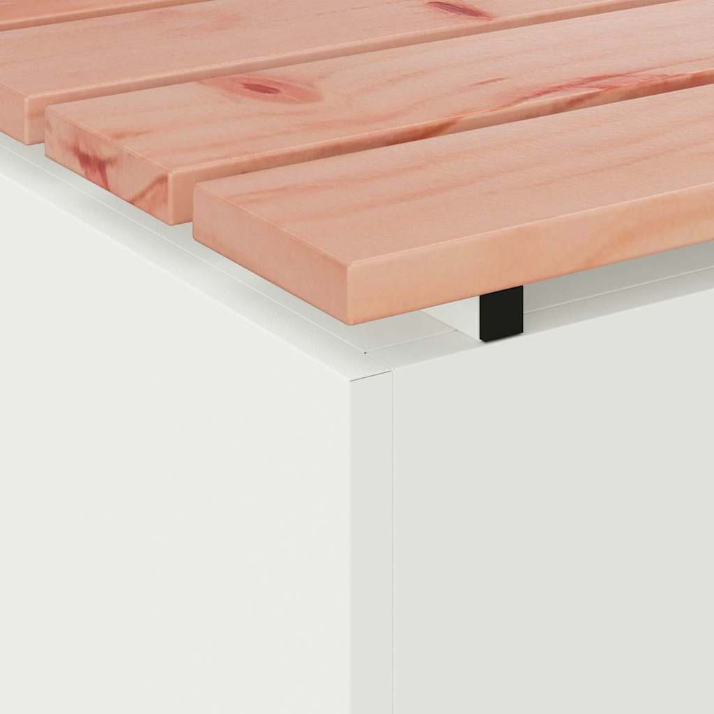 Kerti pad fehér 40 x 40 x 43 cm acél Kerti pad fehér 40 x 40 x 43 cm acél