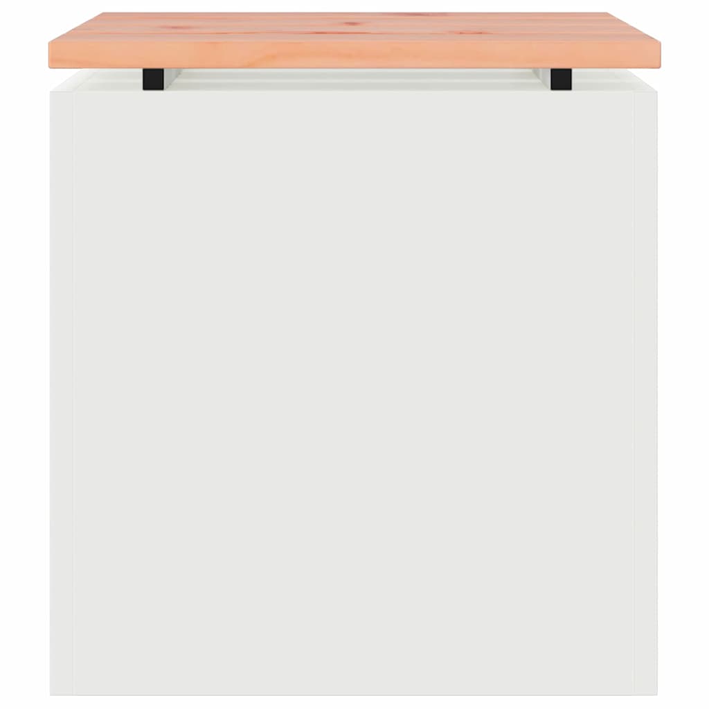 Kerti pad fehér 40 x 40 x 43 cm acél Kerti pad fehér 40 x 40 x 43 cm acél