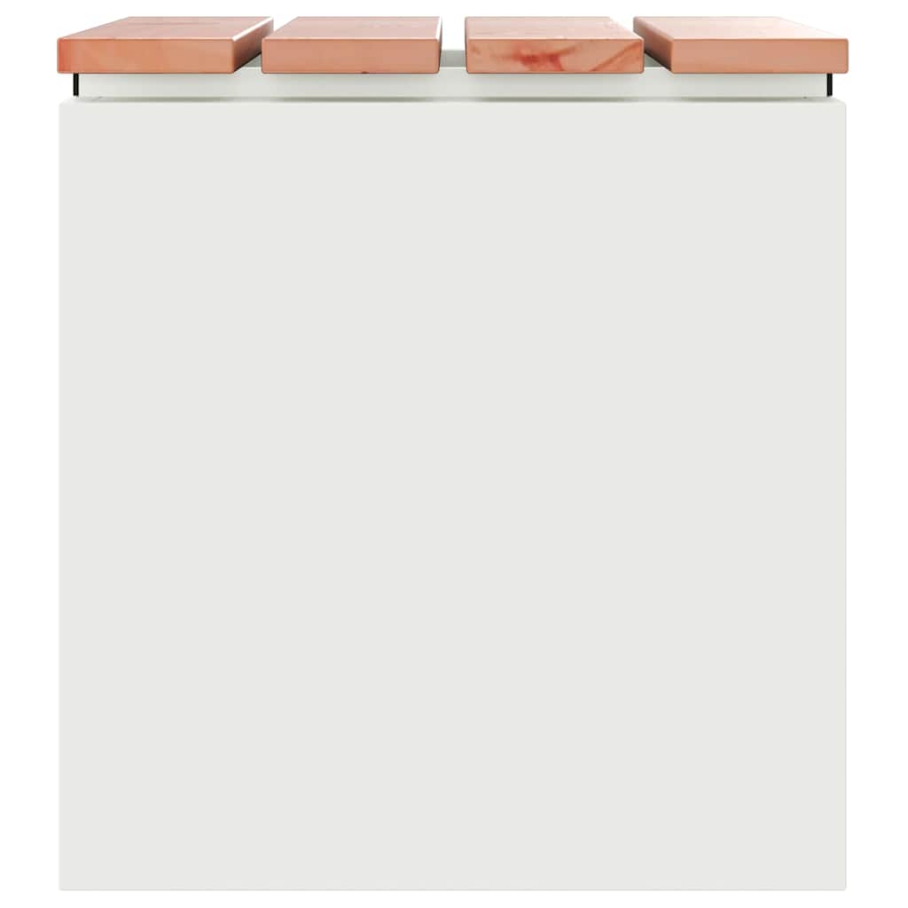 Kerti pad fehér 40 x 40 x 43 cm acél Kerti pad fehér 40 x 40 x 43 cm acél