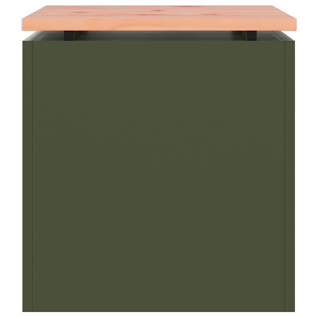 Kerti pad oliva zöld 40 x 40 x 43 cm acél Kerti pad oliva zöld 40 x 40 x 43 cm acél
