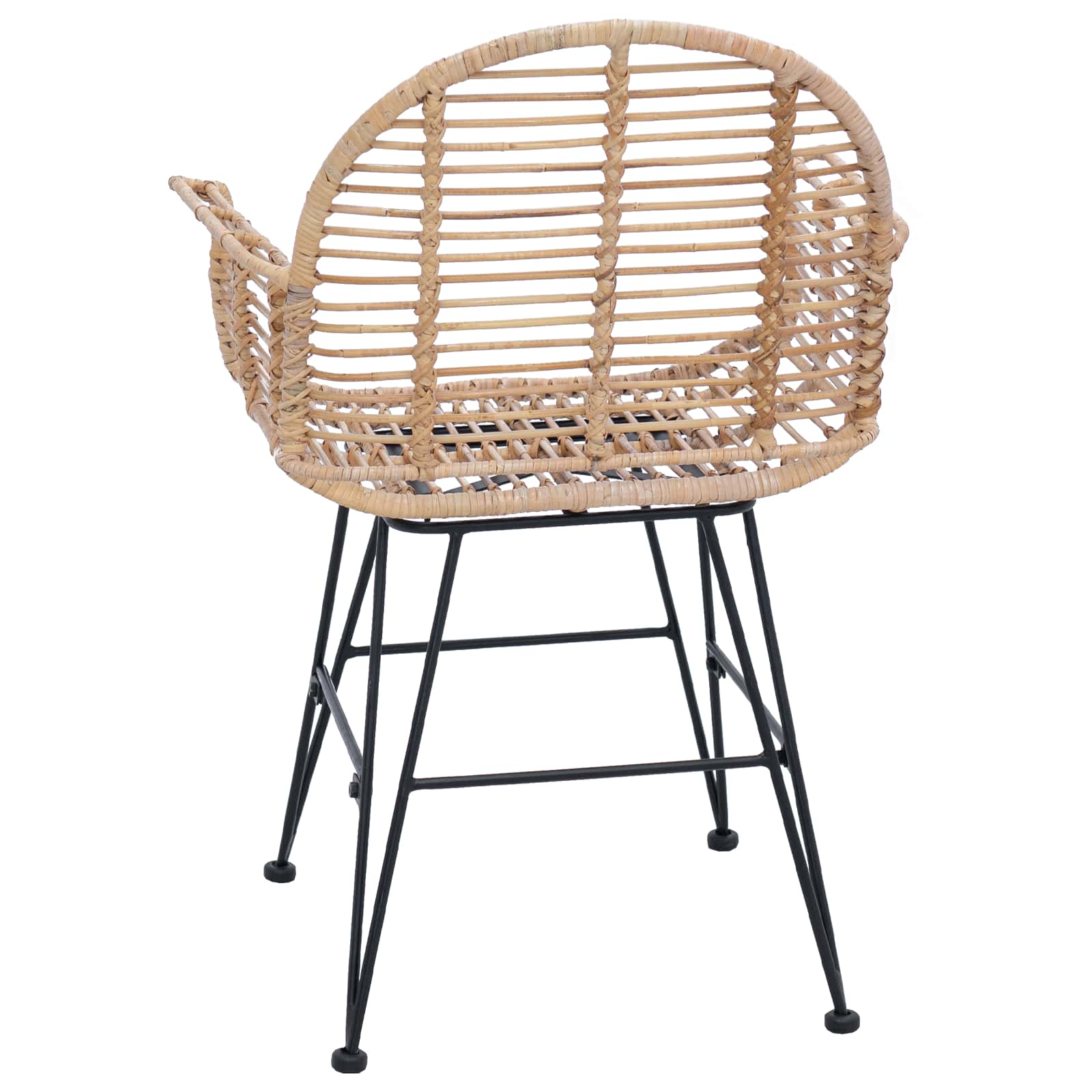 Étkezőszék 2 pcs természetes 57 x 54.5 x 85 cm rattan és vas