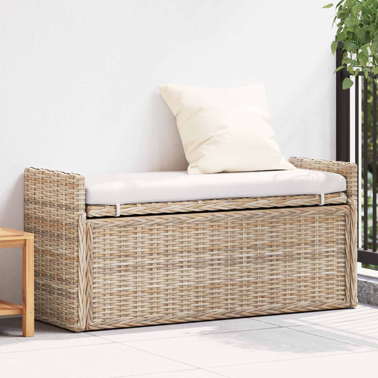 Tárolópad gendt természetes 110 x 40 x 50 cm rattan