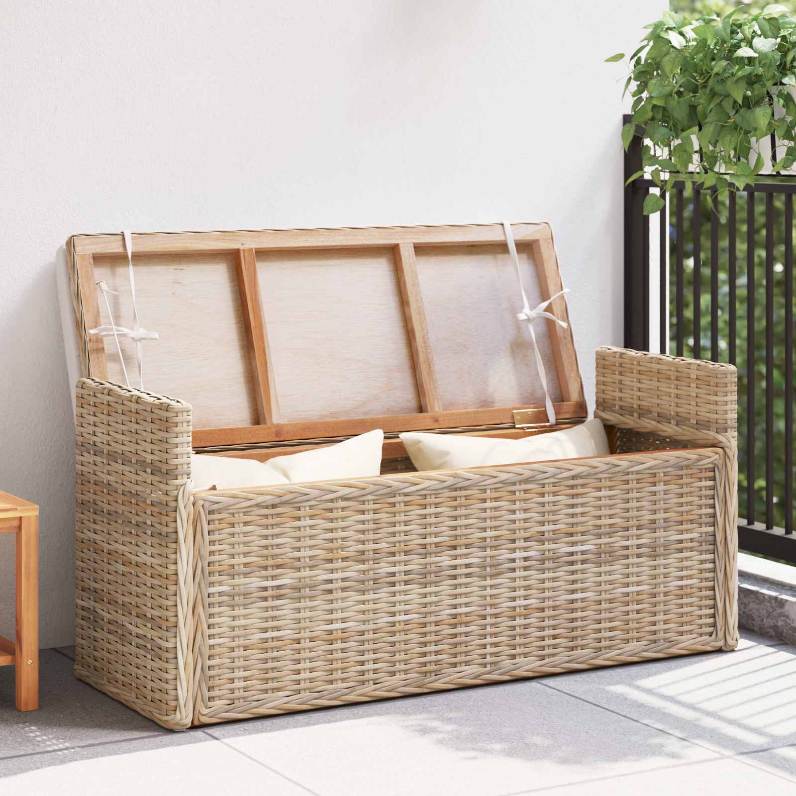 Tárolópad gendt természetes 110 x 40 x 50 cm rattan