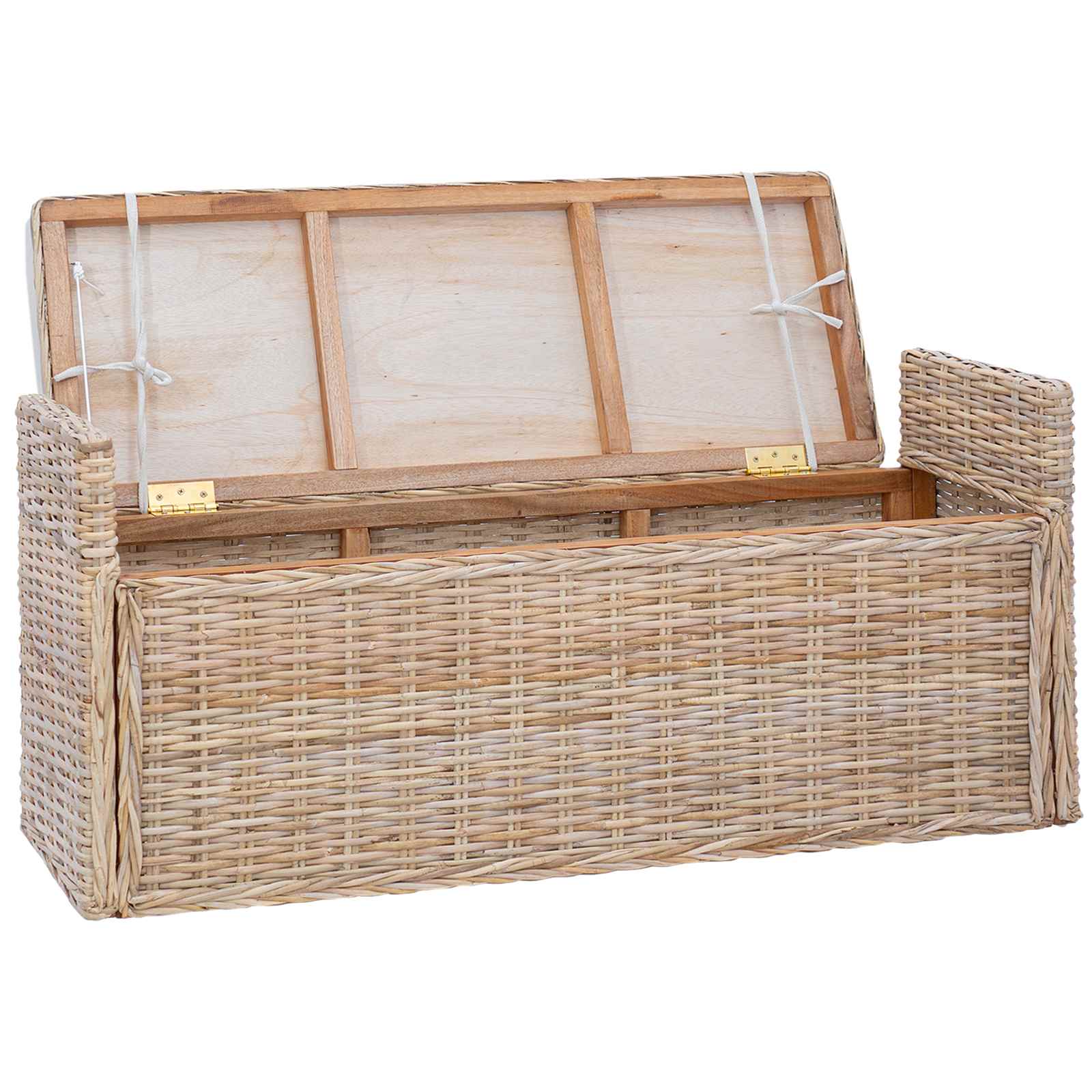 Tárolópad gendt természetes 110 x 40 x 50 cm rattan
