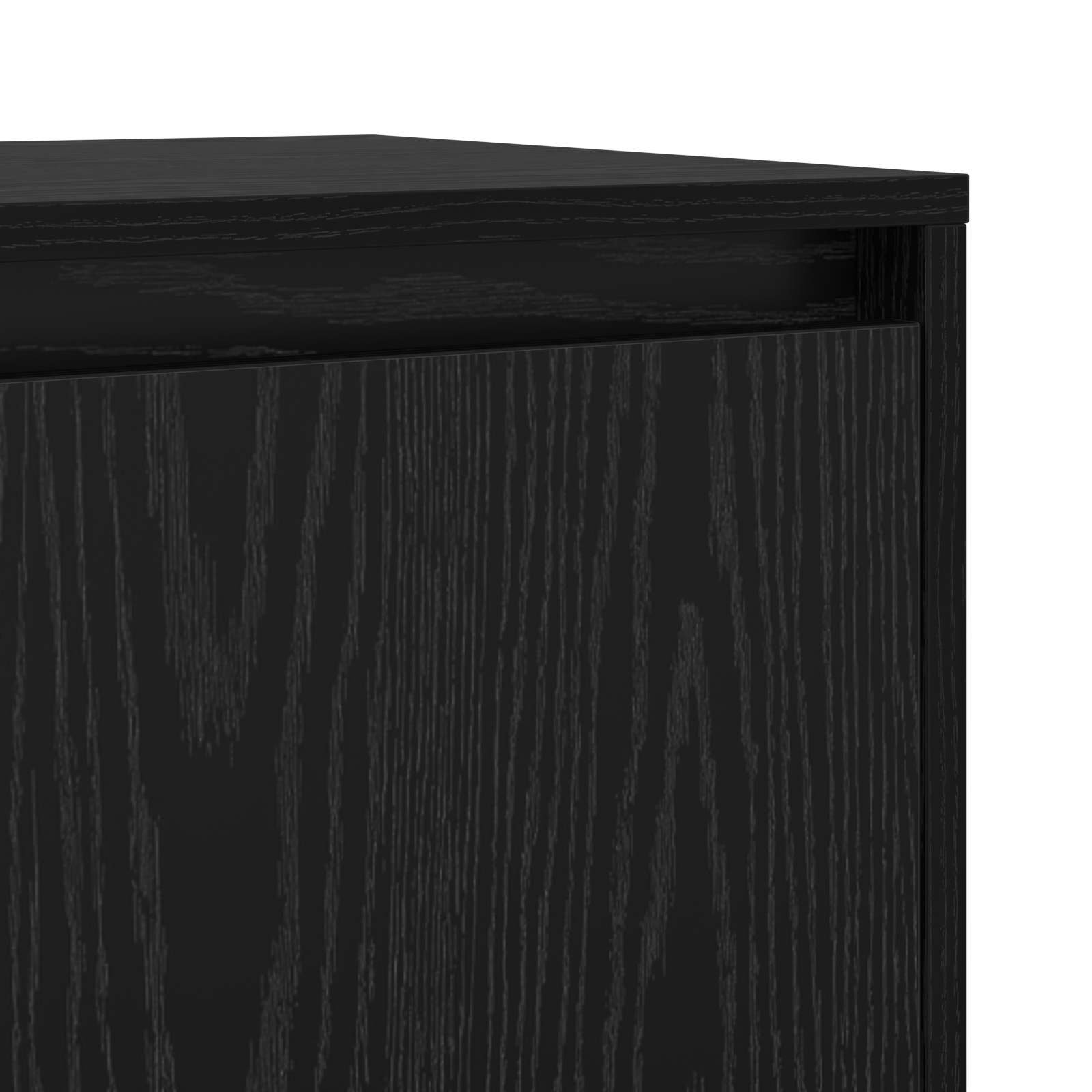 Széf 2 pcs fekete tölgy 70 x 41 x 75 cm faanyag
