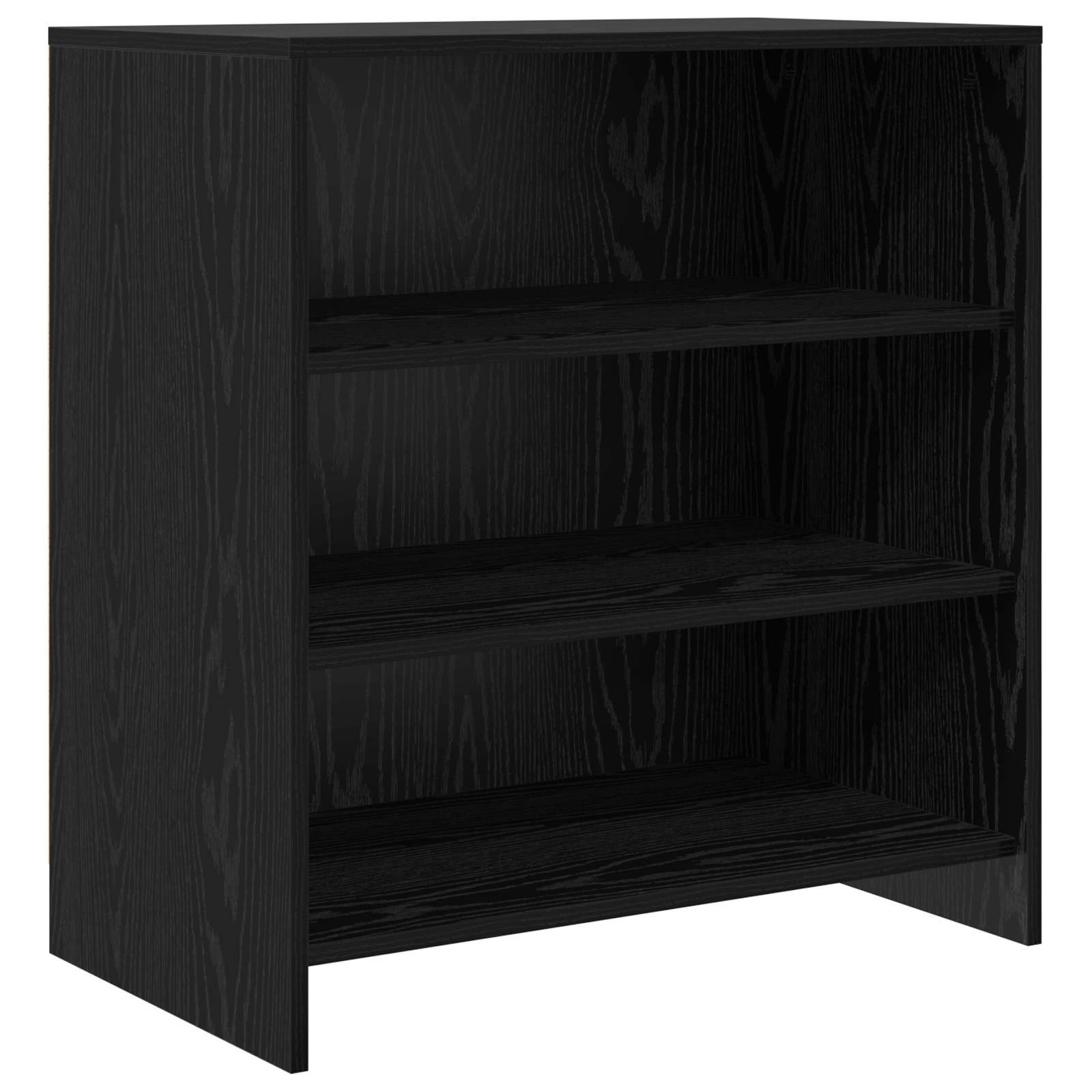 Széf 2 pcs fekete tölgy 70 x 41 x 75 cm faanyag
