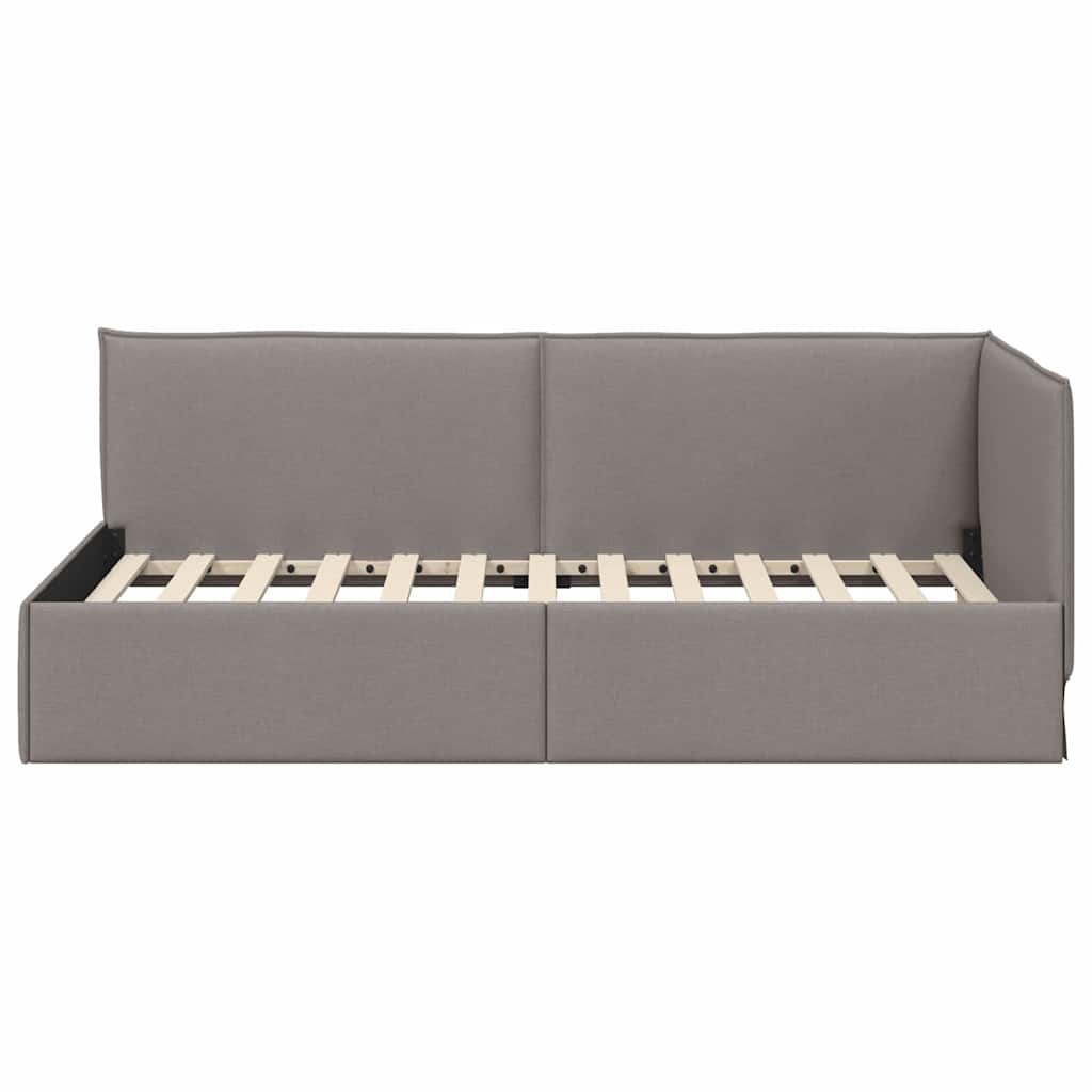 Sarokágy keret fejtámlával tópszínű 100 x 200 cm szövet
